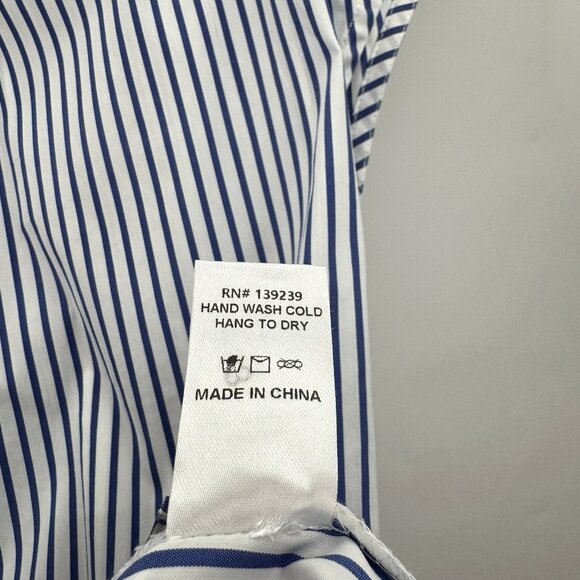Pomander Place by Tuckernuck Blue Stripe Rae Blouse sz S NWT Button Front - Picture 10 of 10